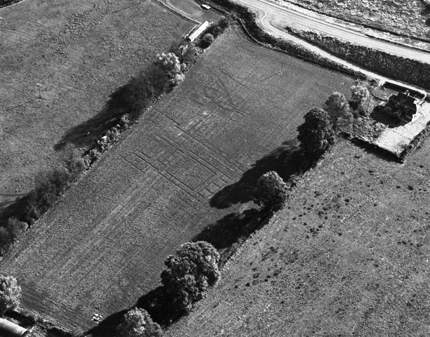 Aerial view of Lotmead Roman site